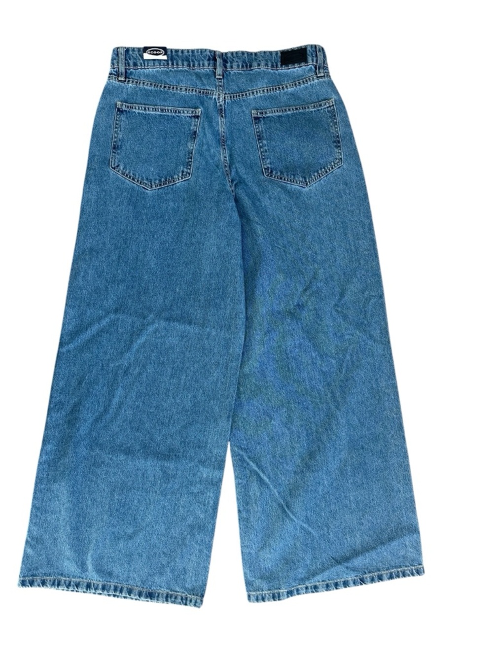 NWT Rhinestone Wide Leg Jeans High Rise Statement Denim Sparkle Size 12 - Picture 14 of 15